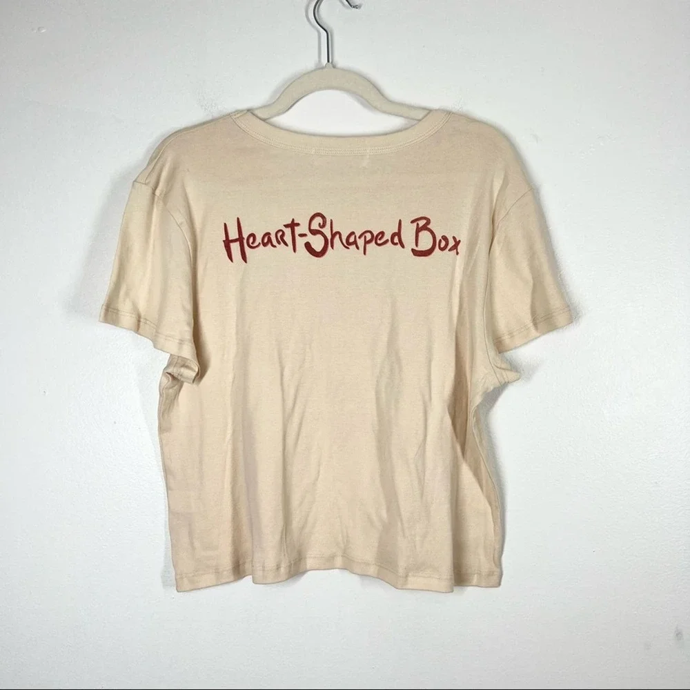 FREE PEOPLE NWOT Nirvana In Utero Heart Shaped Box Band Tee Shrunken XL - Picture 5 of 7